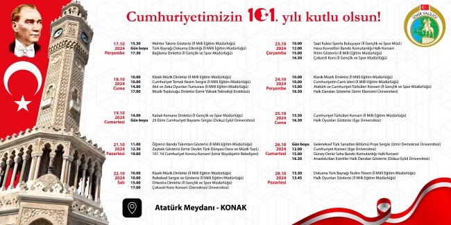 101. Yıl Coşkusu Konak Meydanı’nda Başlıyor
