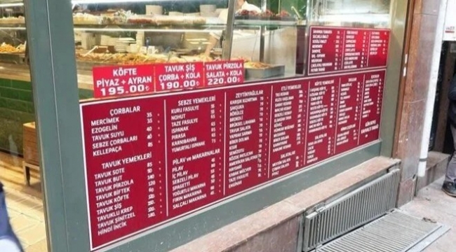 Menüye 'TL' ibaresi koymayana ceza geliyor!