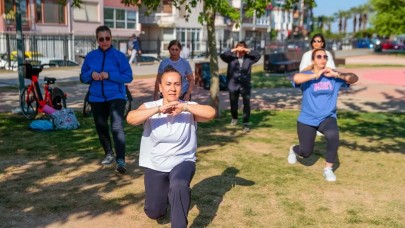 Konak’ta açık havada spor keyfi