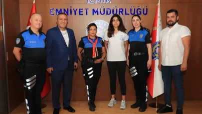 İzmirli Şampiyon Sporcuya Emniyetten Anlamlı Destek: Asya İrem Güneş’e Makamda Tebrik