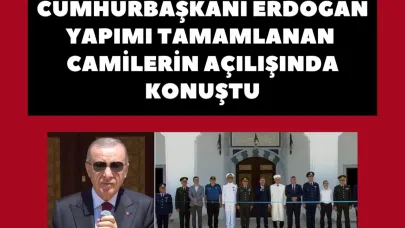 Gaziemir’e Yeni Cami! Cumhurbaşkanı Erdoğan Canlı Açılış Yaptı, İzmir Protokolü Törende