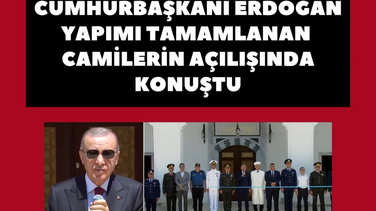 Gaziemir’e Yeni Cami! Cumhurbaşkanı Erdoğan Canlı Açılış Yaptı, İzmir Protokolü Törende