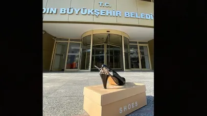 Çerçioğlu'na kırık topuklu protesto!