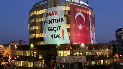 Aydın Büyükşehir'den dev pankart: "Ranta geçit yok"