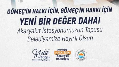 GÖMEÇ BELEDİYESİ’NE YENİ BİR MÜLK KAZANDIRILDI