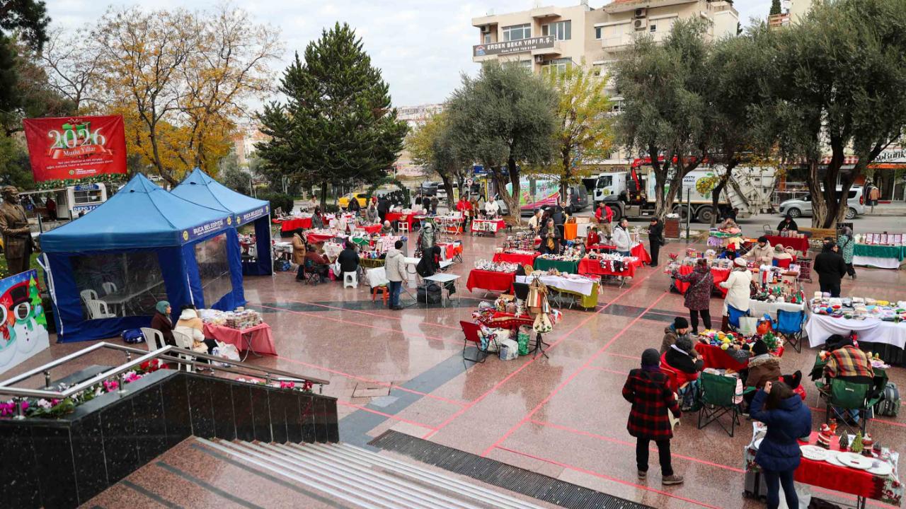 BUCA’DA YENİ YIL PAZARINA BÜYÜK İLGİ