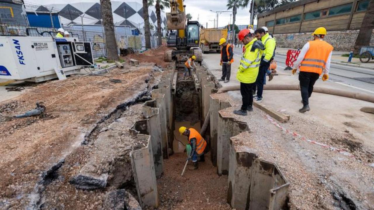 Alsancak’ta dev altyapı çalışması