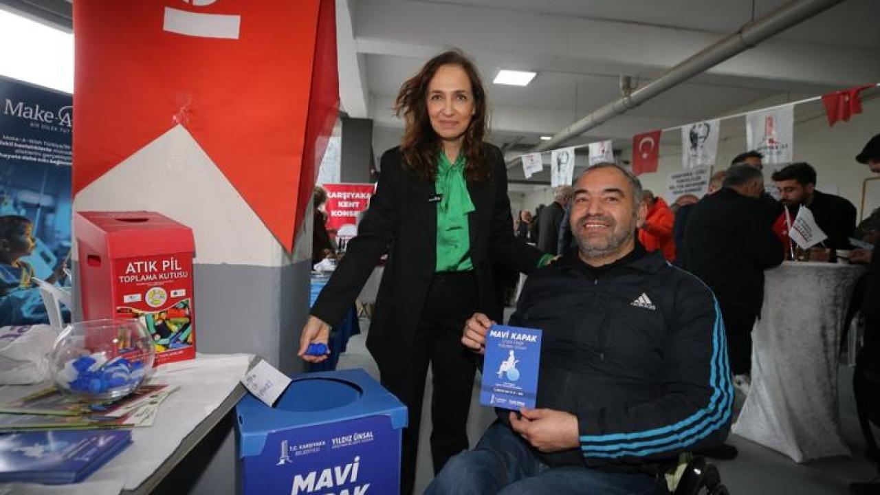 Aliağa’dan Karşıyaka’ya iyilik köprüsü: “Mavi Kapak” kampanyasına 200 kilogramlık destek