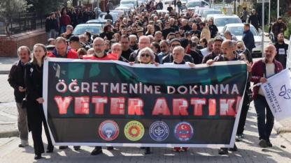 Muğla'da eğitimciler 'Fatma Nur Çelik' için sessiz yürüyüş düzenledi