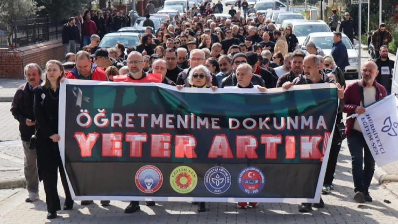 Muğla'da eğitimciler 'Fatma Nur Çelik' için sessiz yürüyüş düzenledi
