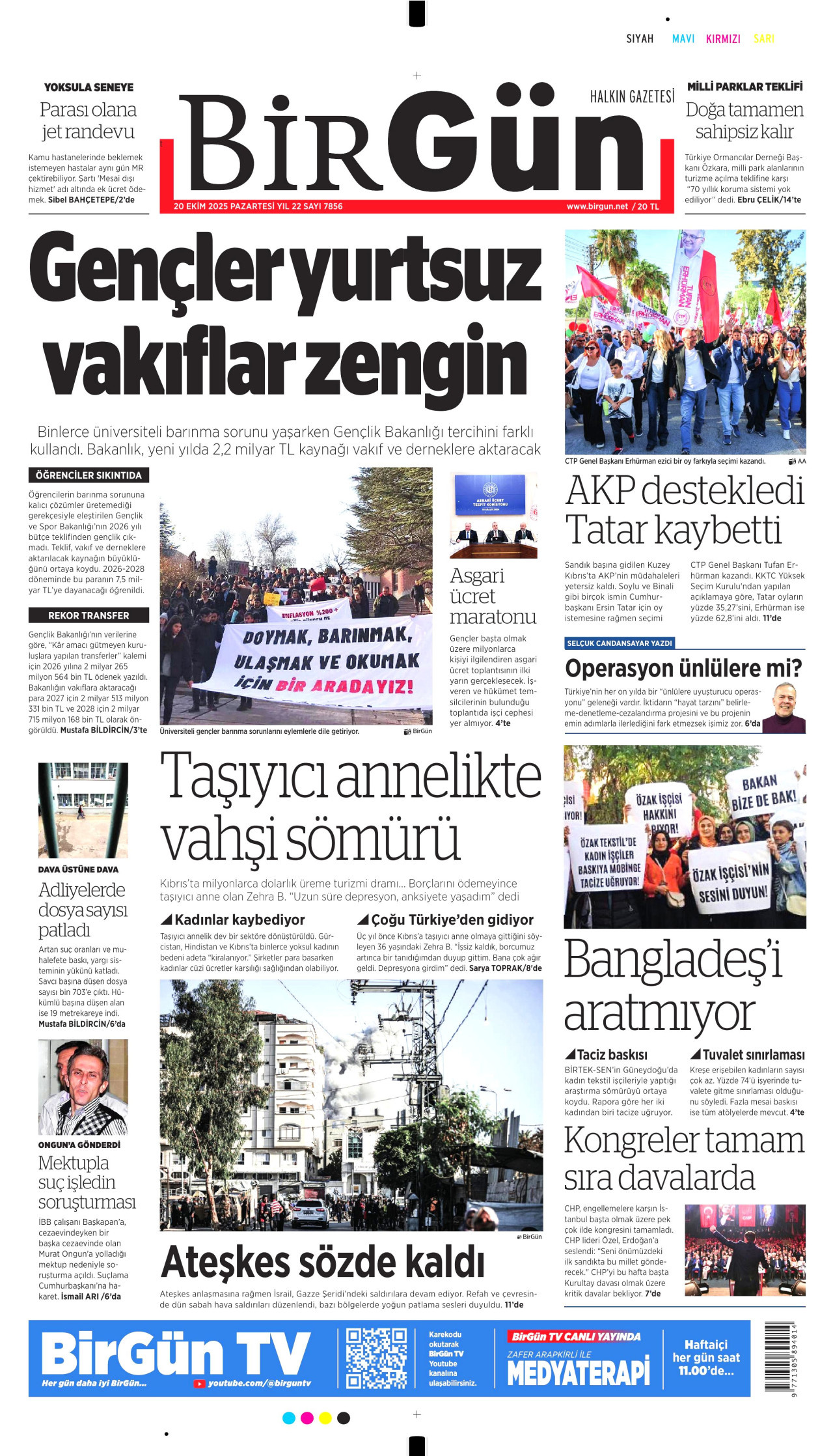 BİRGÜN Gazete Manşeti