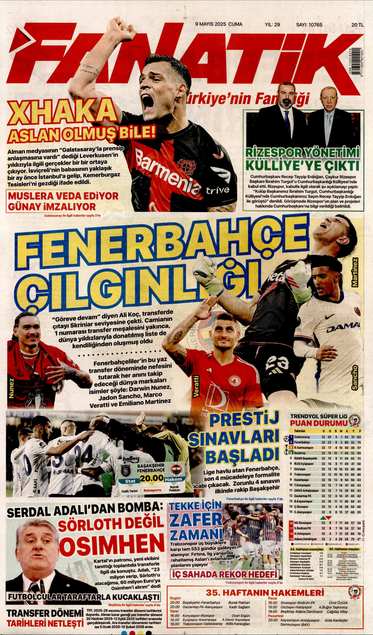 FANATİK Gazete Manşeti