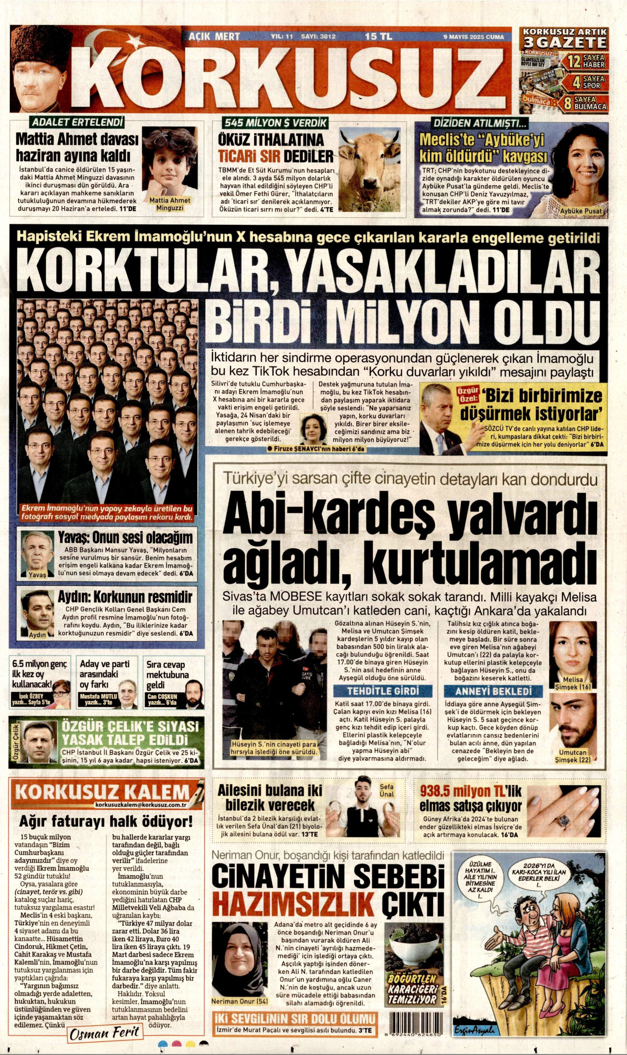 KORKUSUZ Gazete Manşeti