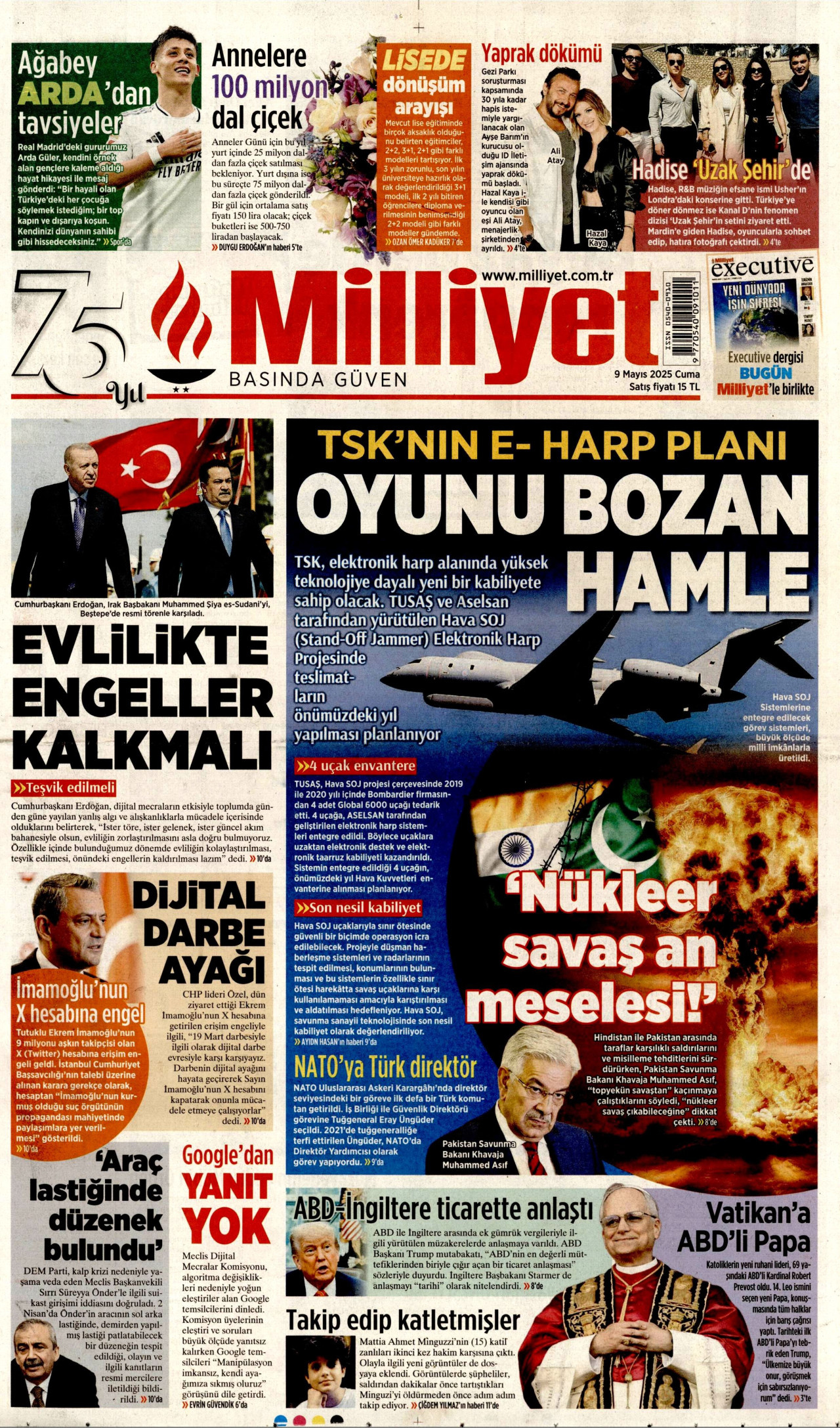 MİLLİYET Gazete Manşeti