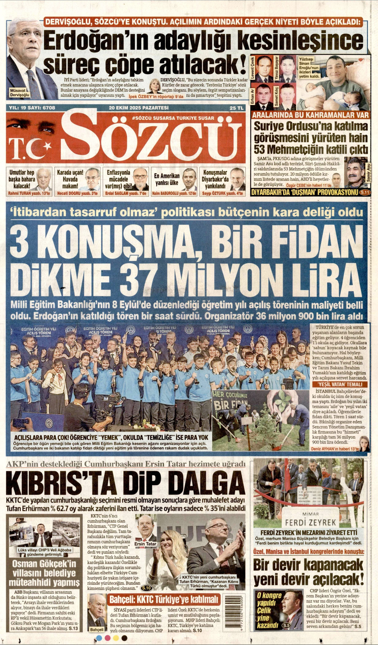 SÖZCÜ Gazete Manşeti