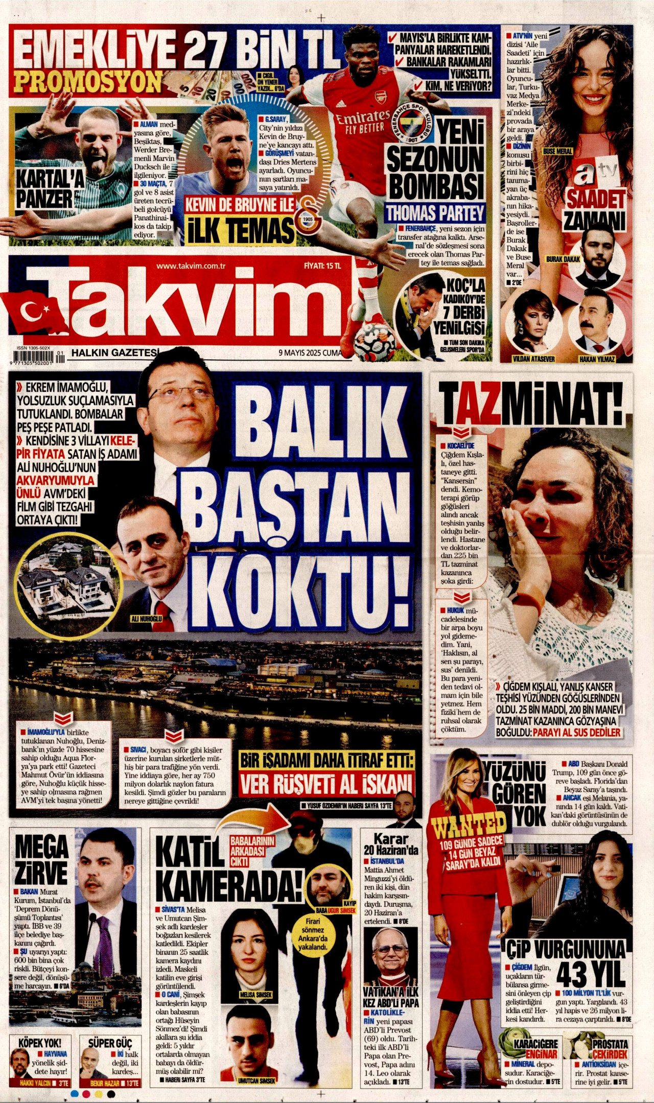 TAKVİM Gazete Manşeti