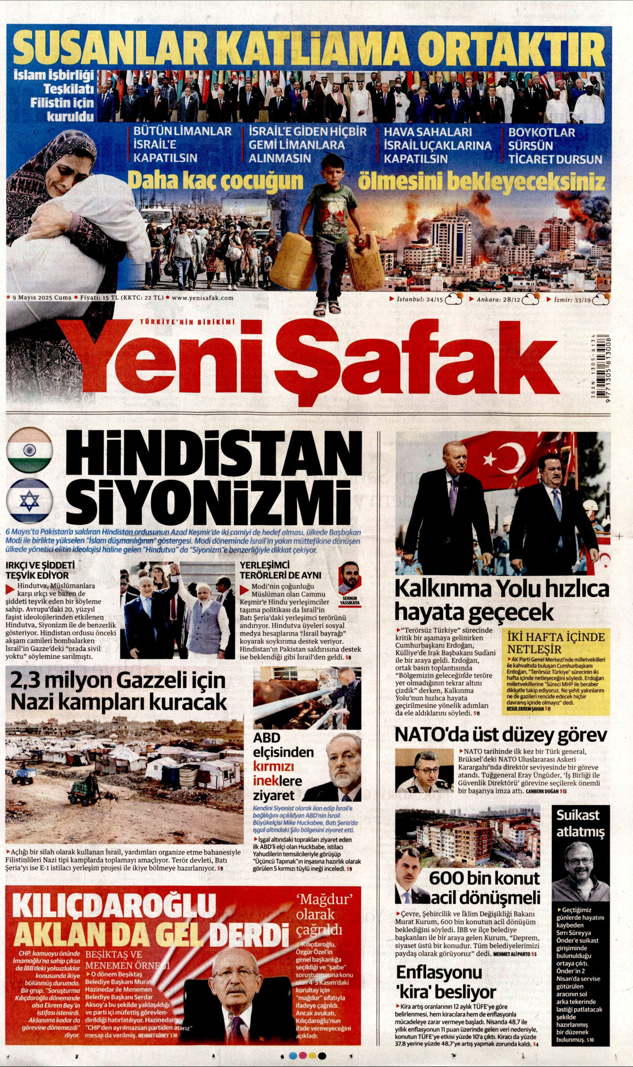 YENİ ŞAFAK Gazete Manşeti